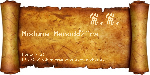Moduna Menodóra névjegykártya